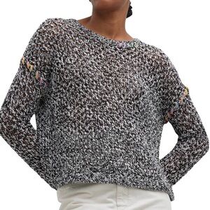 Lisa Todd Open Knit Twister Sweater Large